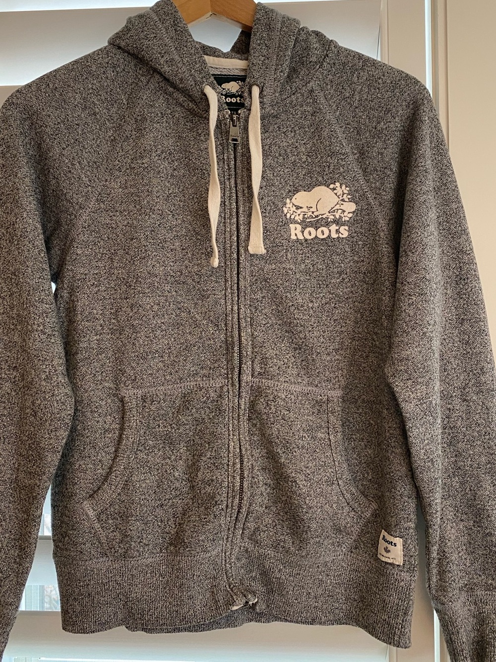 Roots Youth Boys Gray Full-Zip Hoodie Sweater